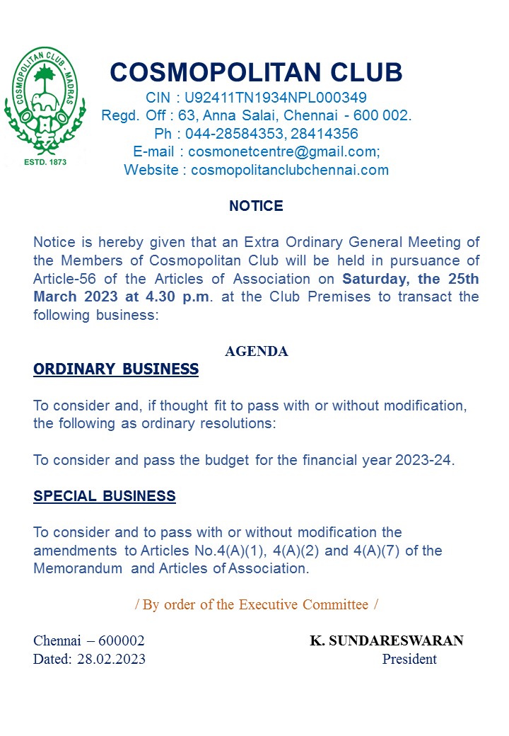 cosmopolitan club chennai dress code Cosmopolitan Club Chennai